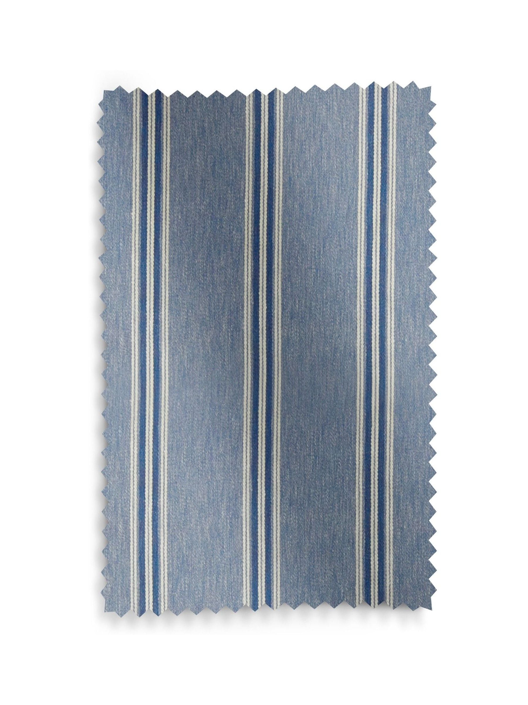 Meliora blue wide striped roman blind - British product