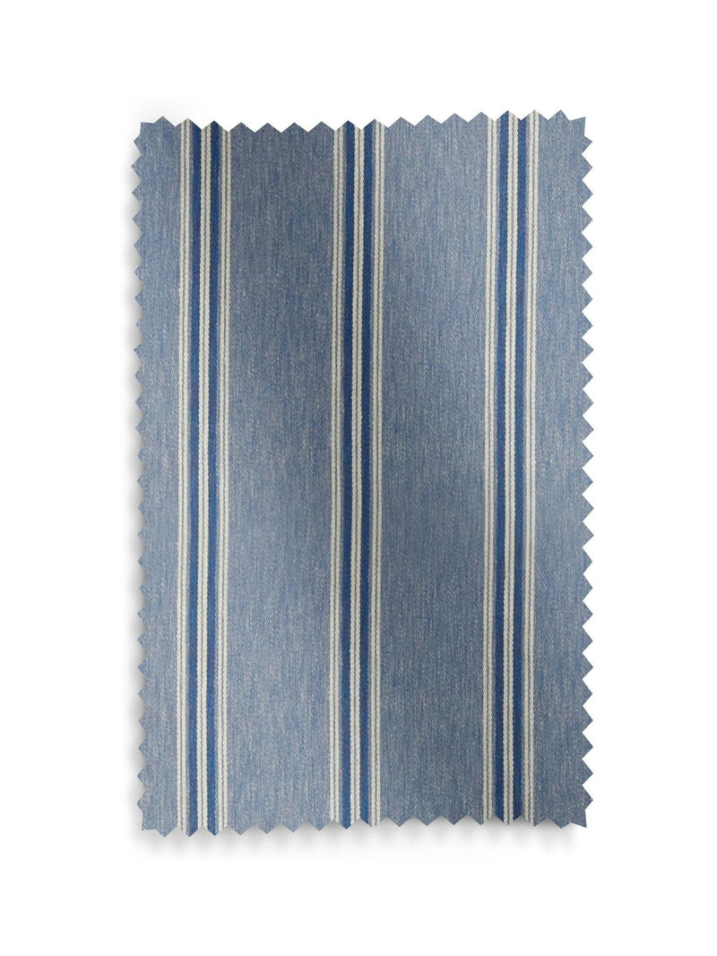 Meliora blue wide striped roman blind - British product
