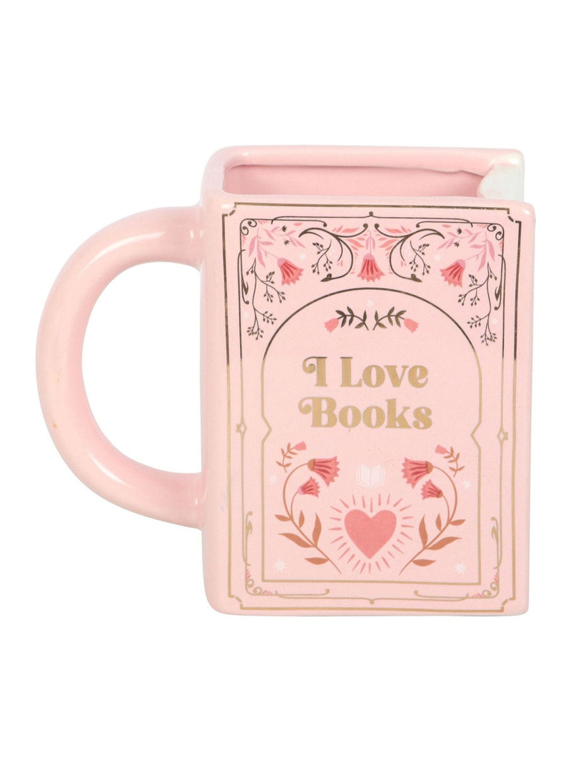 Something Different pink book-shaped mug 450ml - British product