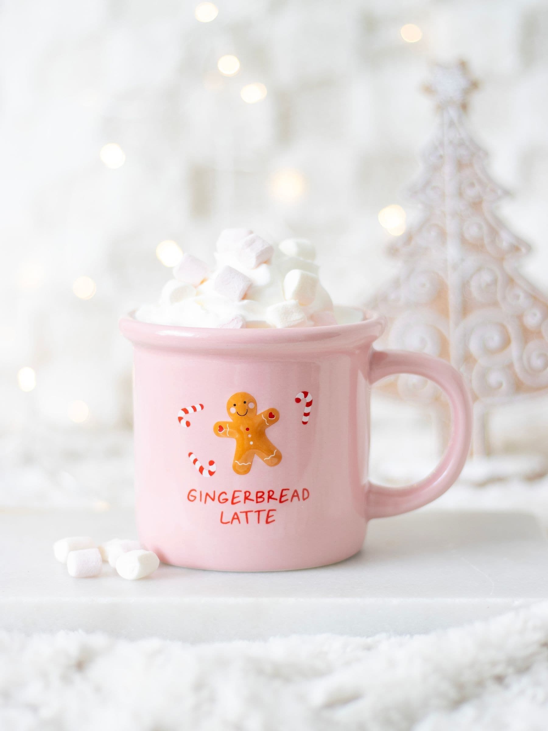 Something Different pink gingerbread latte mug 480ml - British product