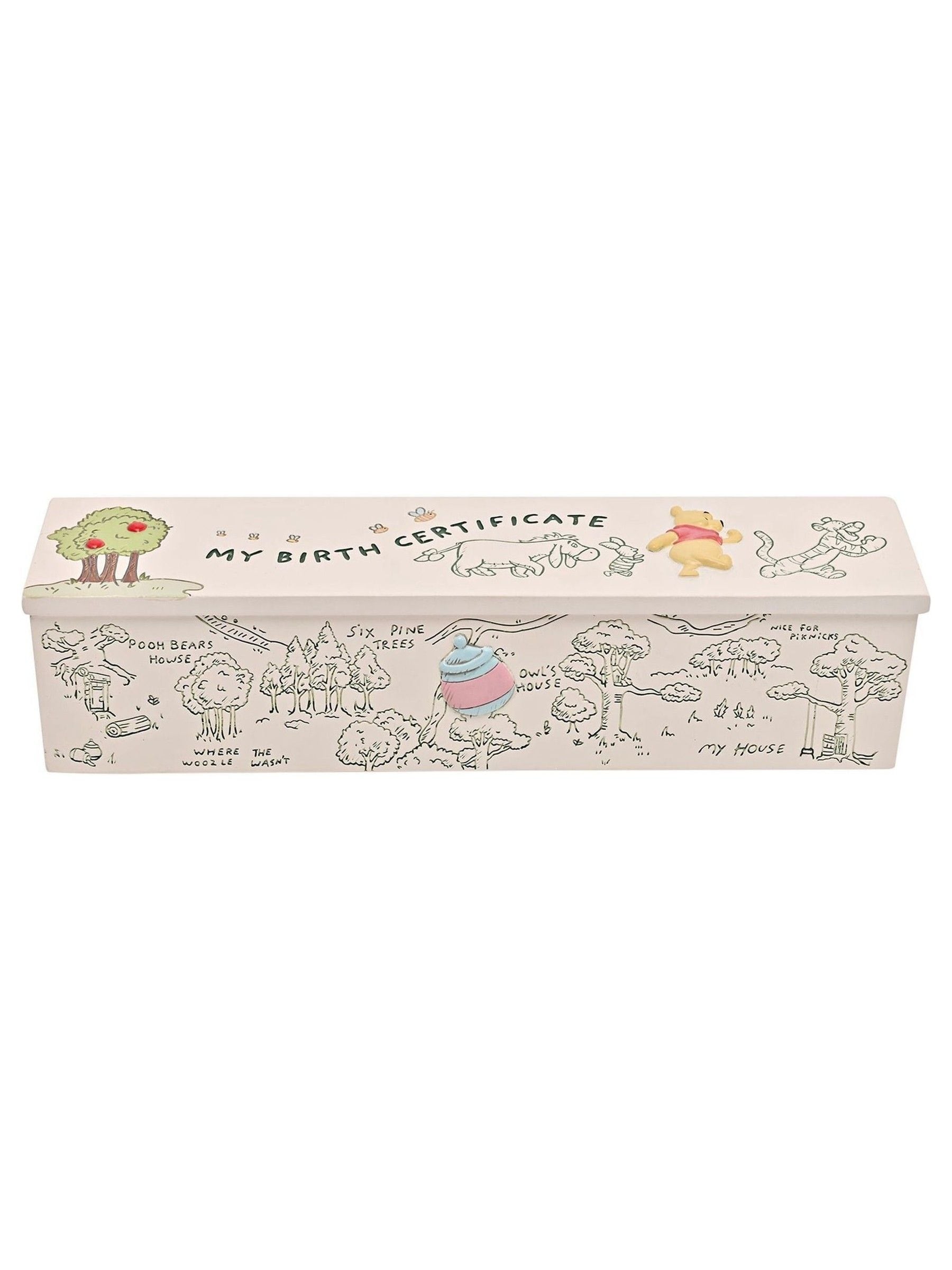 Widdop white Disney Winnie the Pooh birth certificate tube, UK version