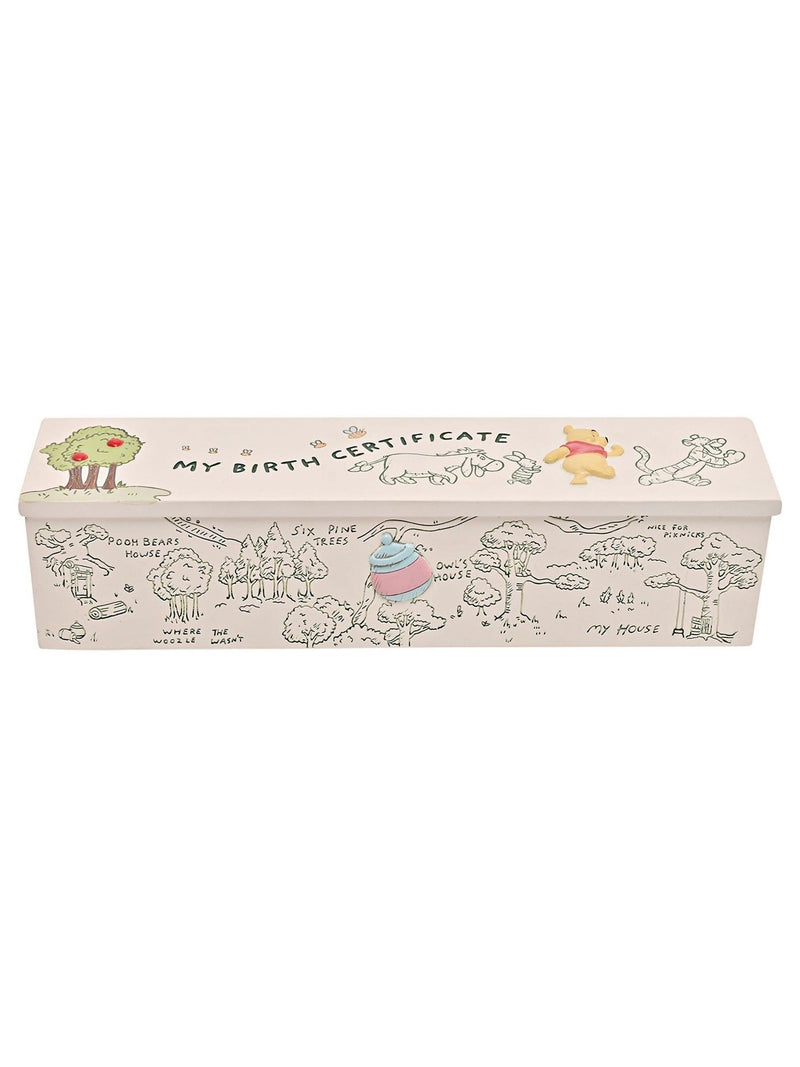 Widdop white Disney Winnie the Pooh birth certificate tube, UK version