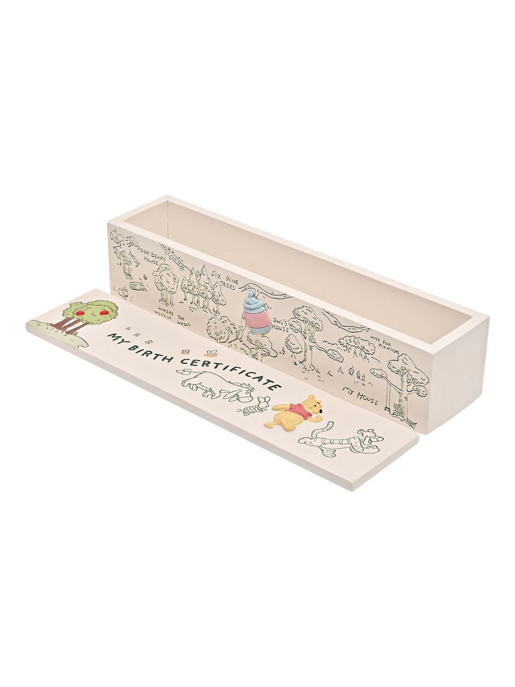 Widdop white Disney Winnie the Pooh birth certificate tube, UK version