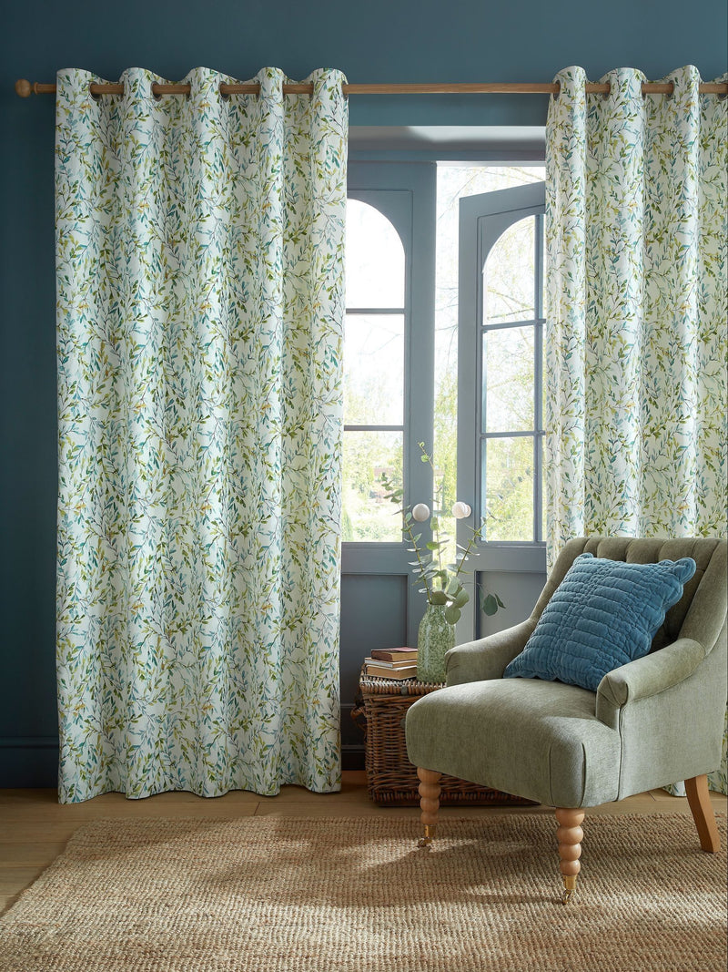 Laura Ashley Brayton Leaves eyelet curtains (British brand)