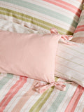 Laura Ashley pink stripe bow cushion 30x50cm - British product