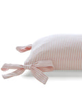 Laura Ashley pink stripe bow cushion 30x50cm - British product