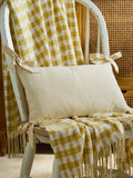 Laura Ashley Pink Stripe Flaxley Bow Cushion 50cm x 30cm