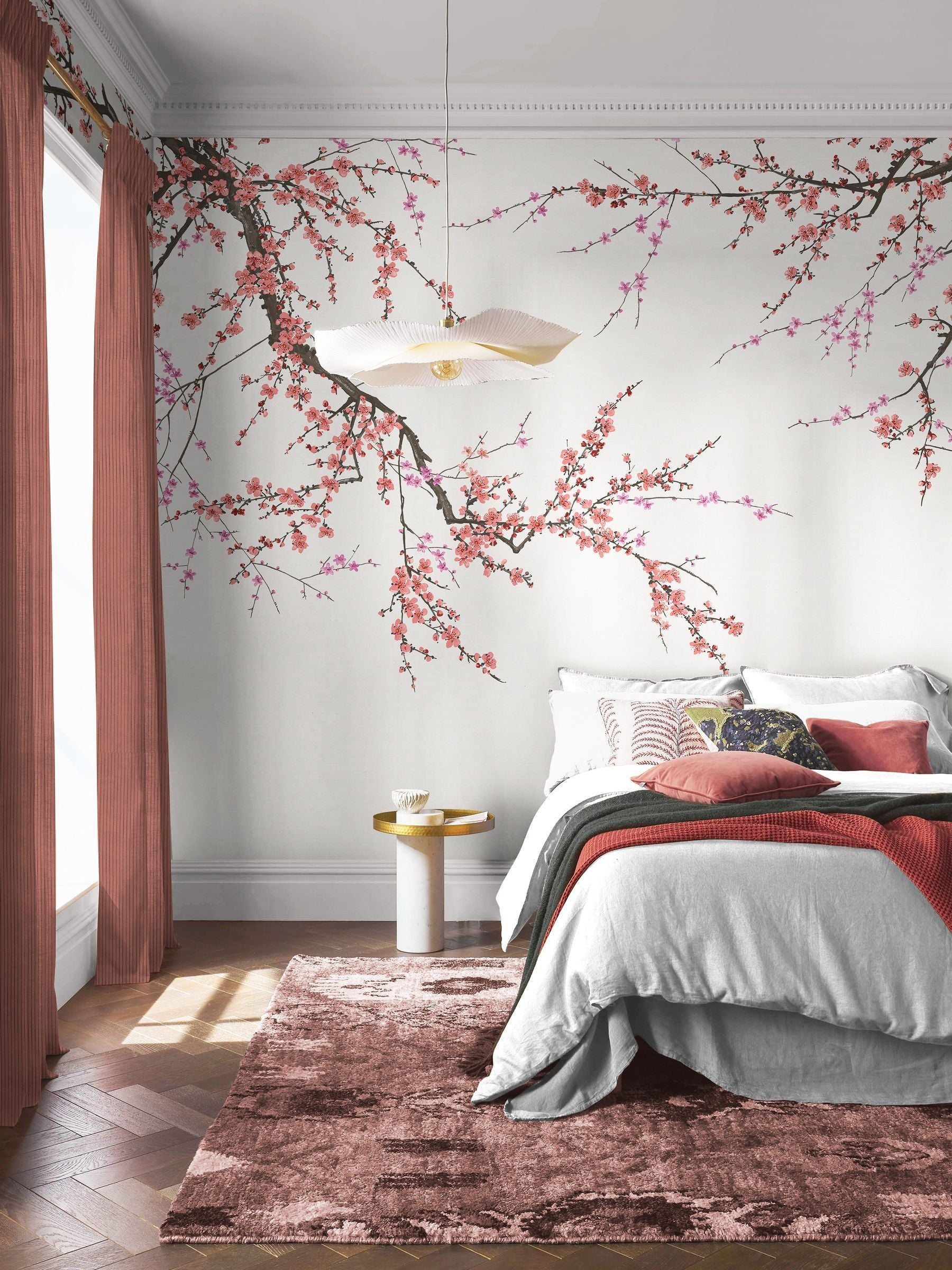 Graham & Brown Soft Pink Sakura Fixed Size Mural 2.5m x 4m