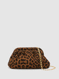 Reiss Animal Mia suede leopard print clutch bag, UK version