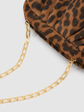 Reiss Animal Mia suede leopard print clutch bag, UK version
