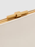 Reiss white leather frame clutch bag - British product