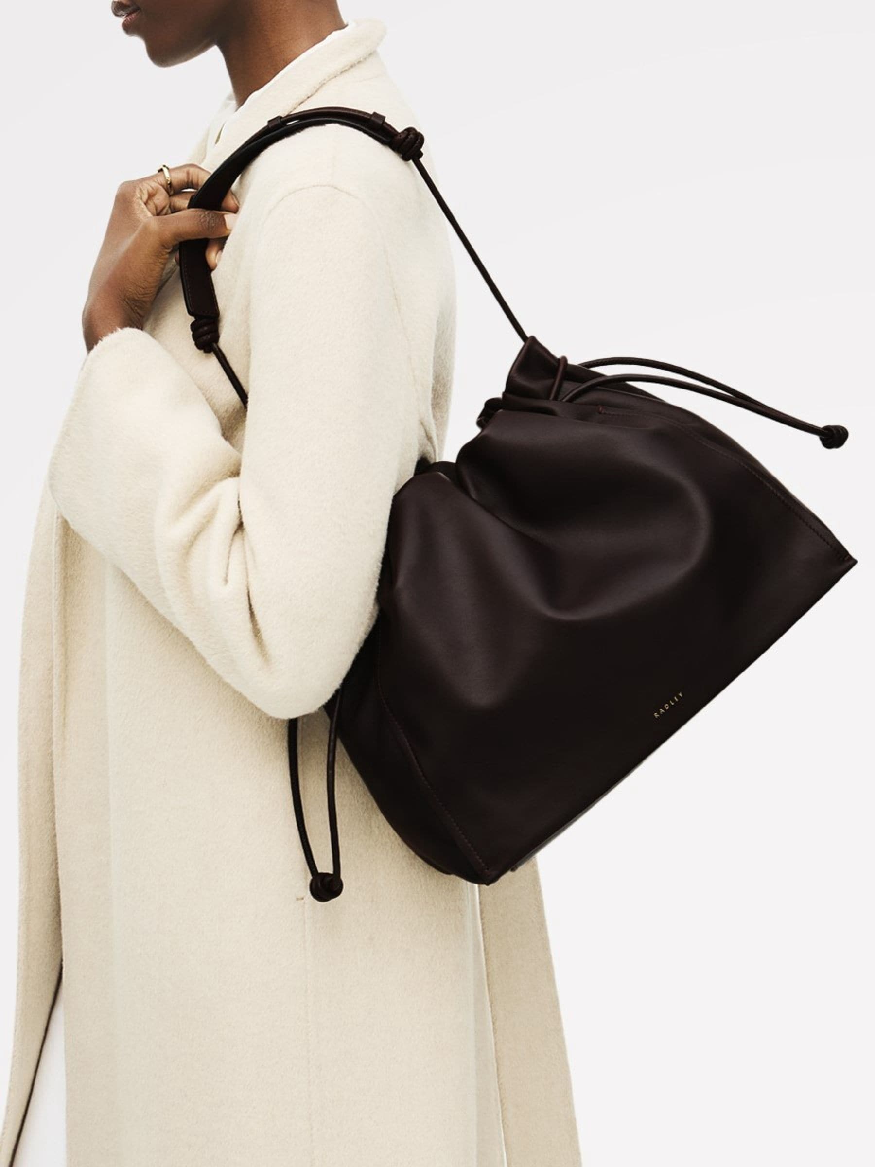 Radley Dark Brown The Roxburgh Large Drawstring Shoulder Bag