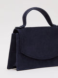 Phase Eight blue suede top handle handbag, UK version