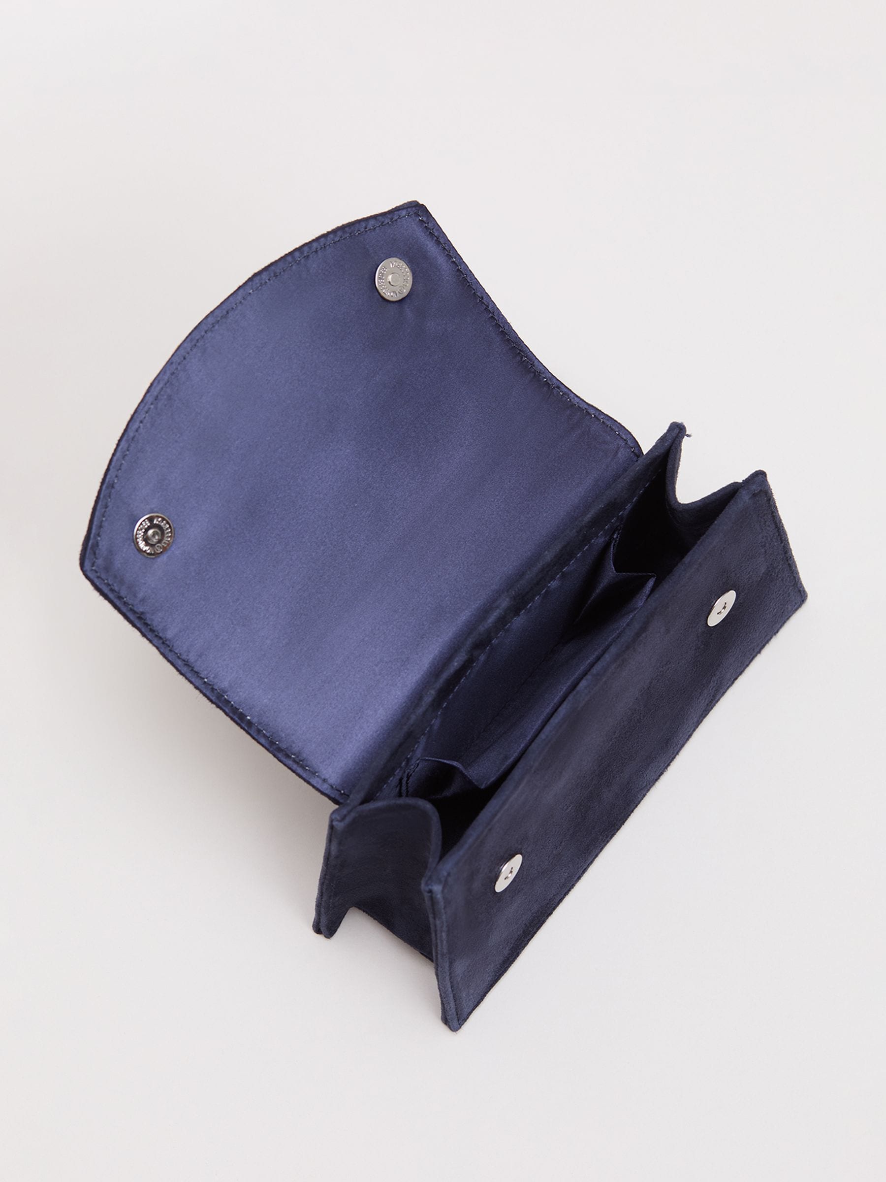 Phase Eight blue suede top handle handbag, UK version