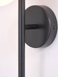 White Wanda orb metal wall light, imported from the UK