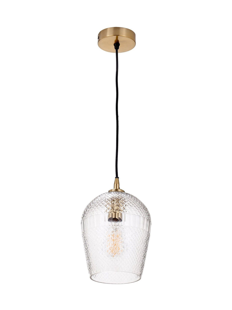 Pacific Giselle handcut glass pendant light, imported from the UK