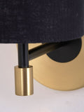 Pacific Black Bryce metal wall light with linen shade, imported from the UK