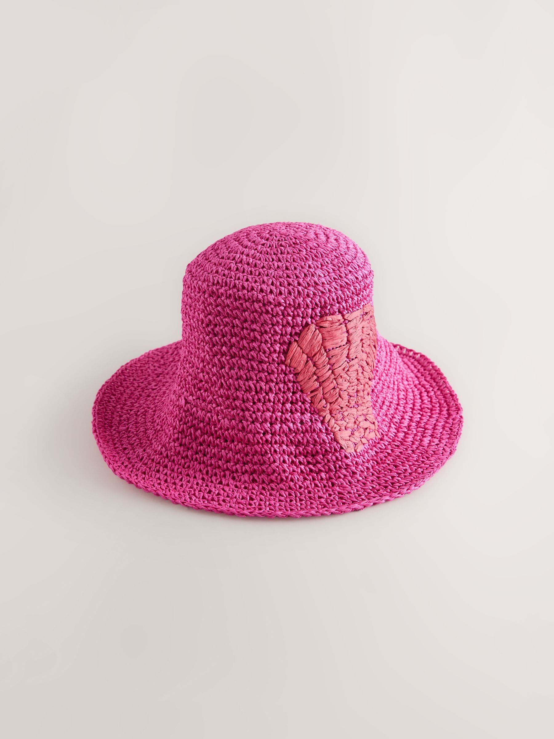 Pink shell detail bucket hat, imported from the UK