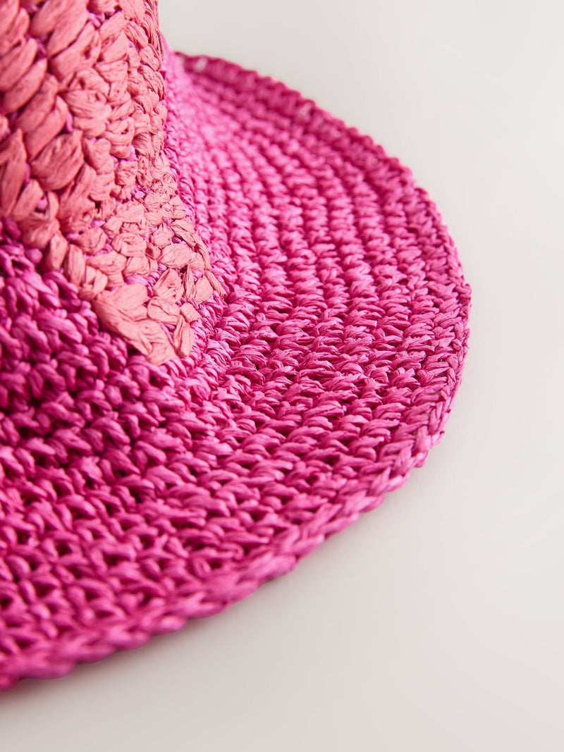 Pink shell detail bucket hat, imported from the UK