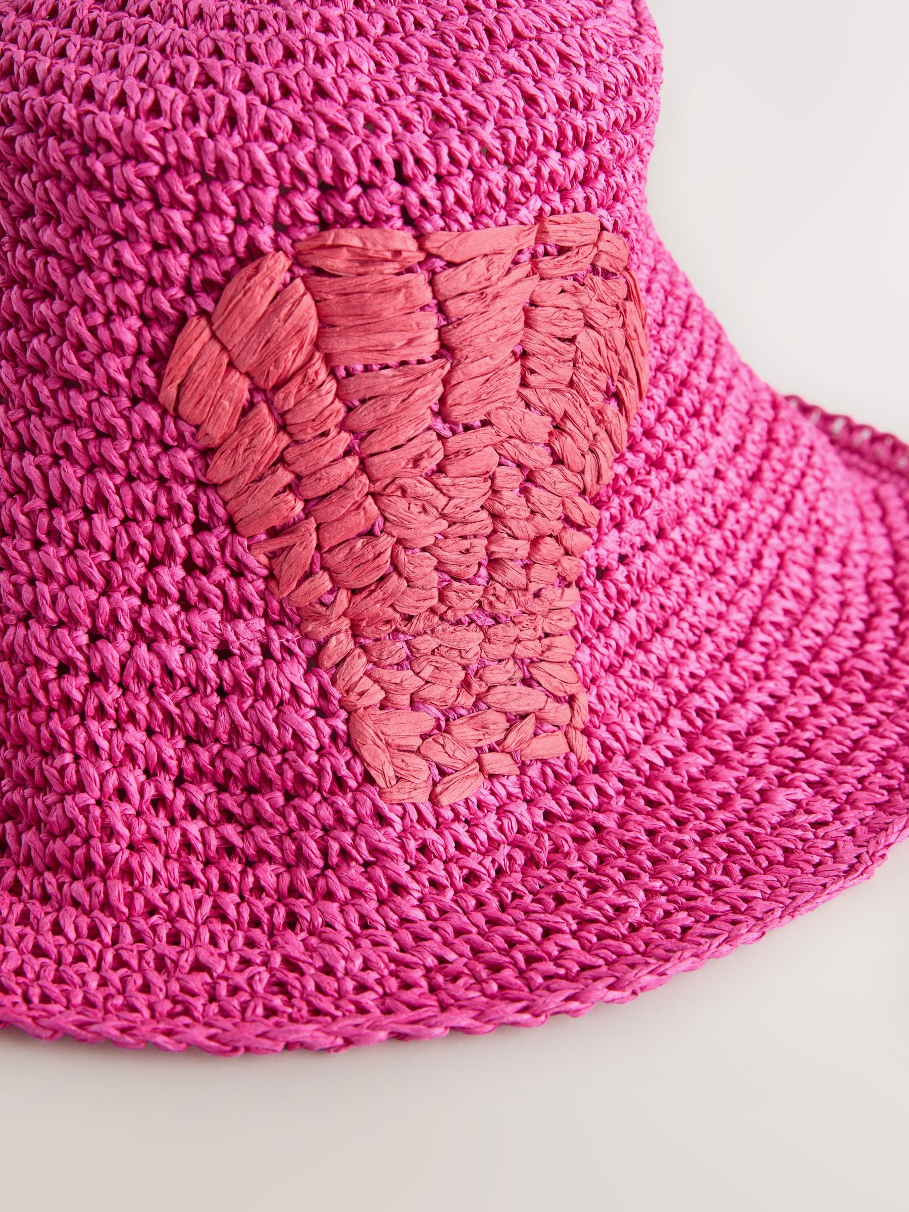 Pink shell detail bucket hat, imported from the UK