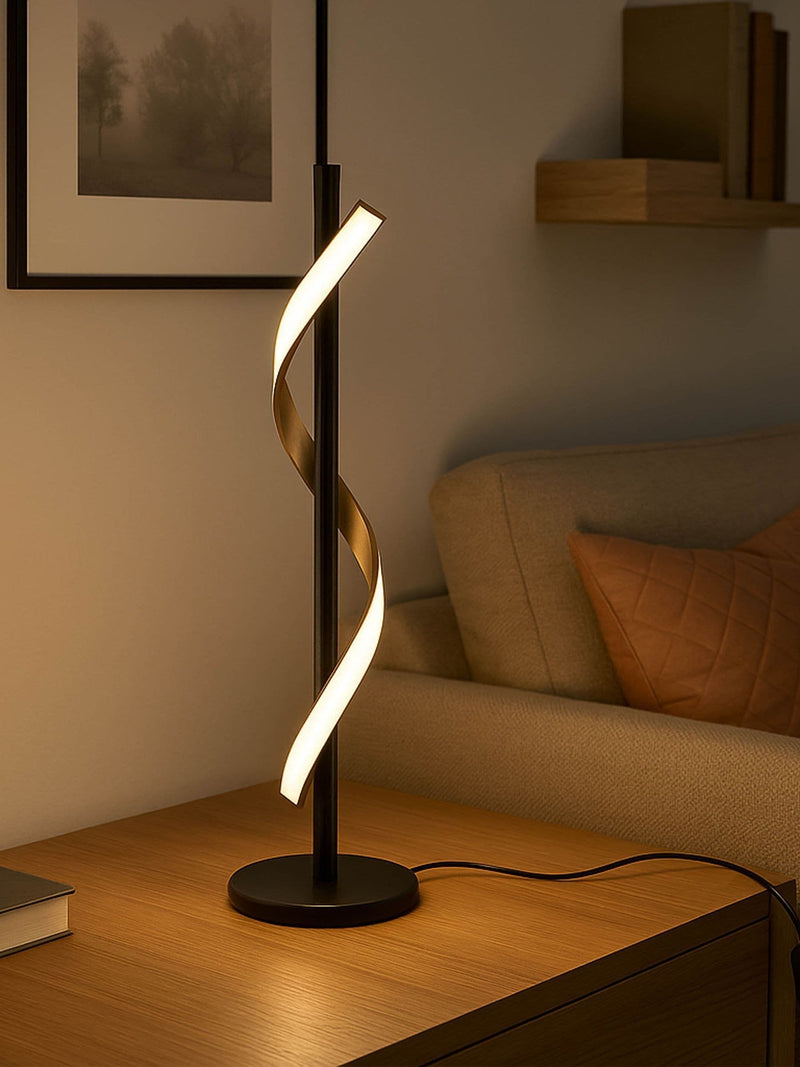 Eglo Conaprato modern LED table lamp black brass - British product