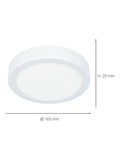 Eglo Fueva 6 white LED ceiling light 165mm (British brand)
