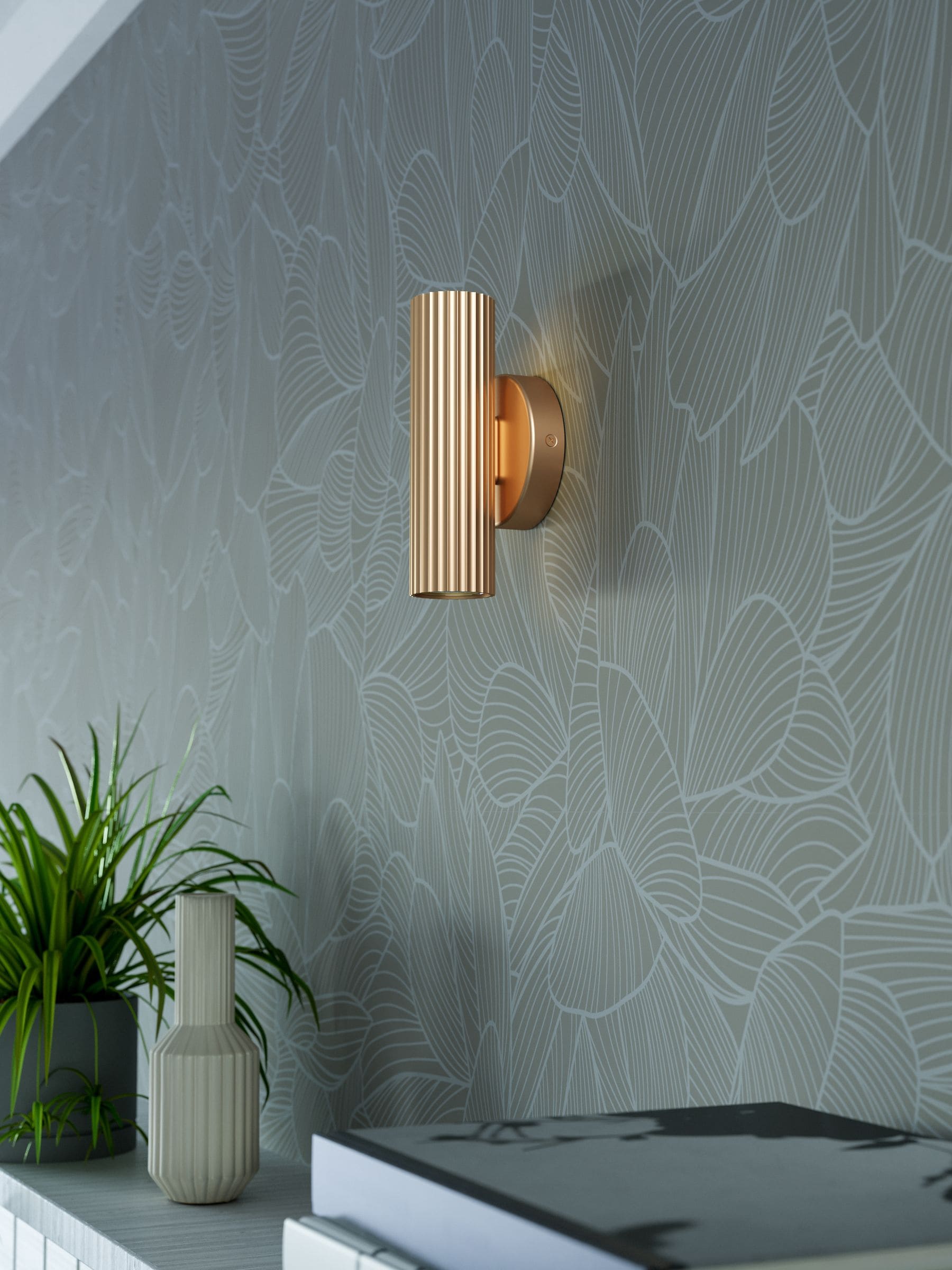Eglo Portillo wall light matte brass, UK version