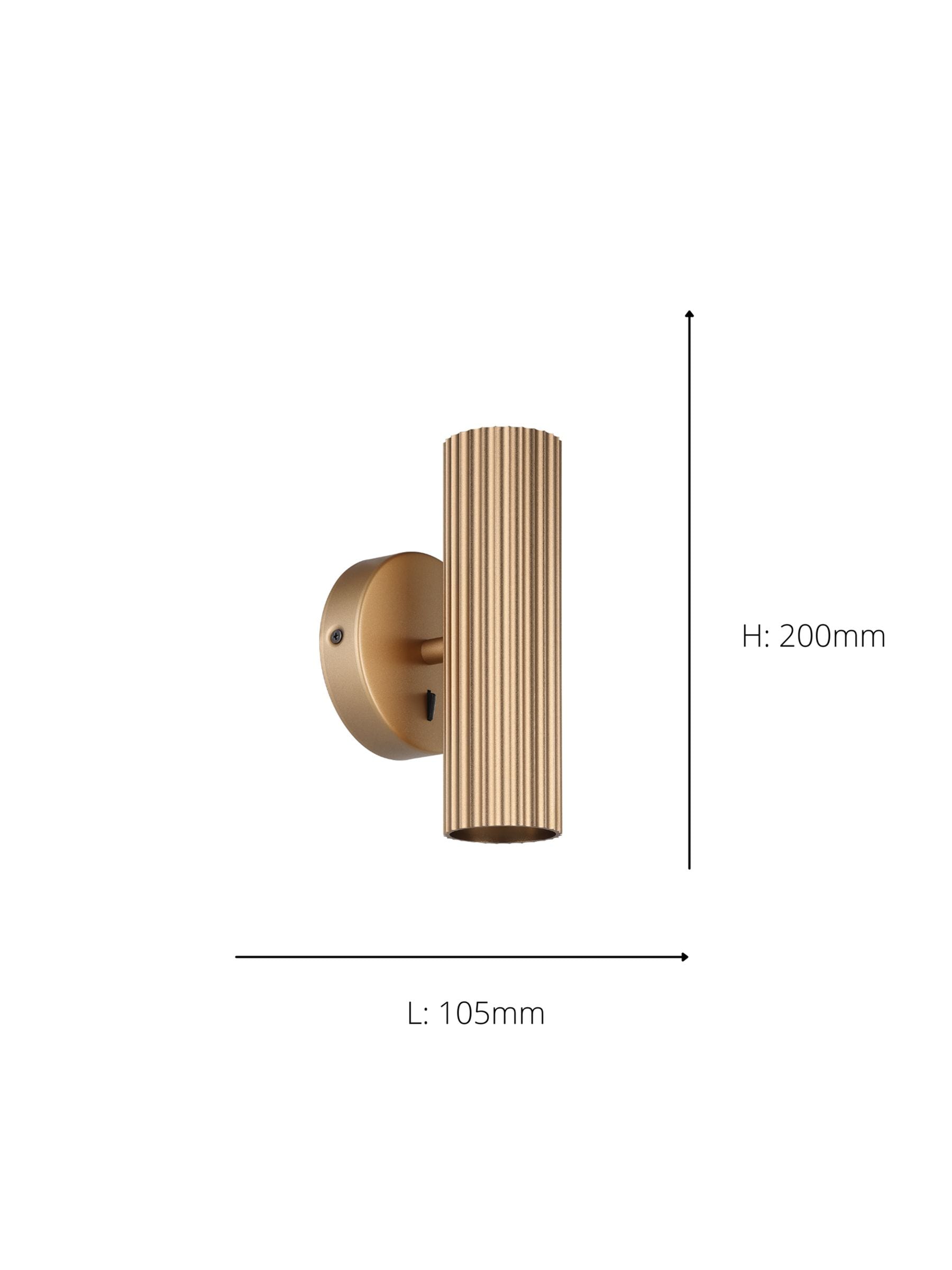 Eglo Portillo wall light matte brass, UK version