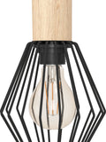 Eglo Palmorla pendant ceiling light black wood 3-light (British brand)