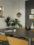 Eglo copper single pendant light, imported from the UK