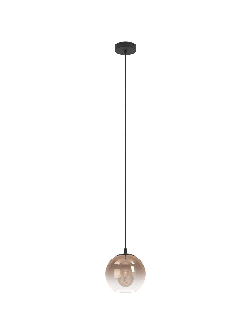Eglo copper single pendant light, imported from the UK