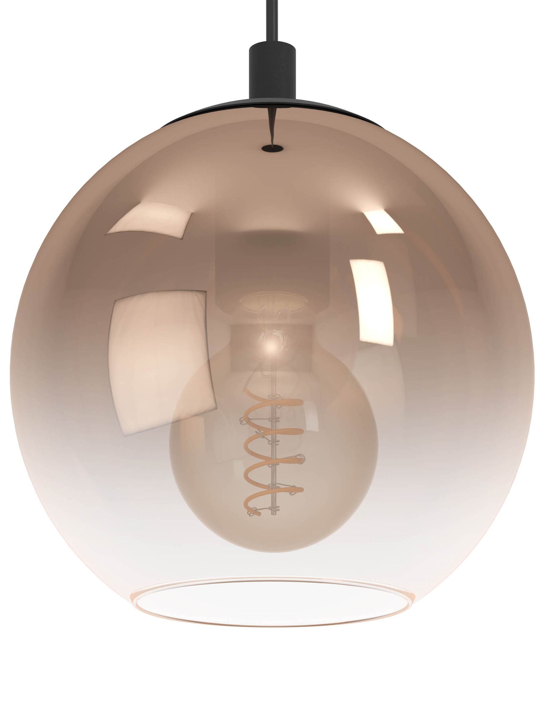 Eglo copper single pendant light, imported from the UK