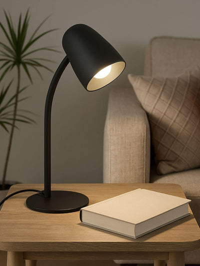 Next Eglo Carlo Black Steel Desk Lamp One Size- Buy online at McGrocer