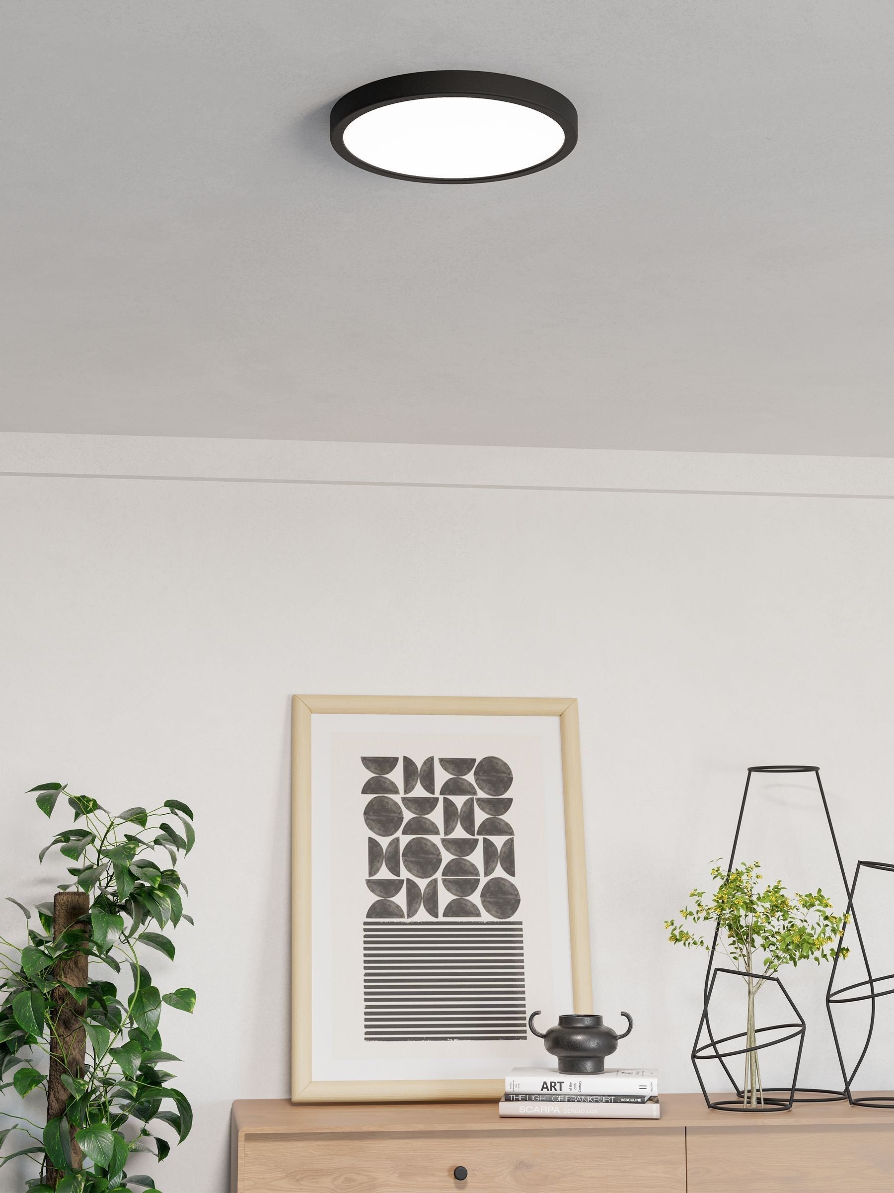 Eglo Black Fueva 6-Z Smart RGB IP44 Ceiling Light