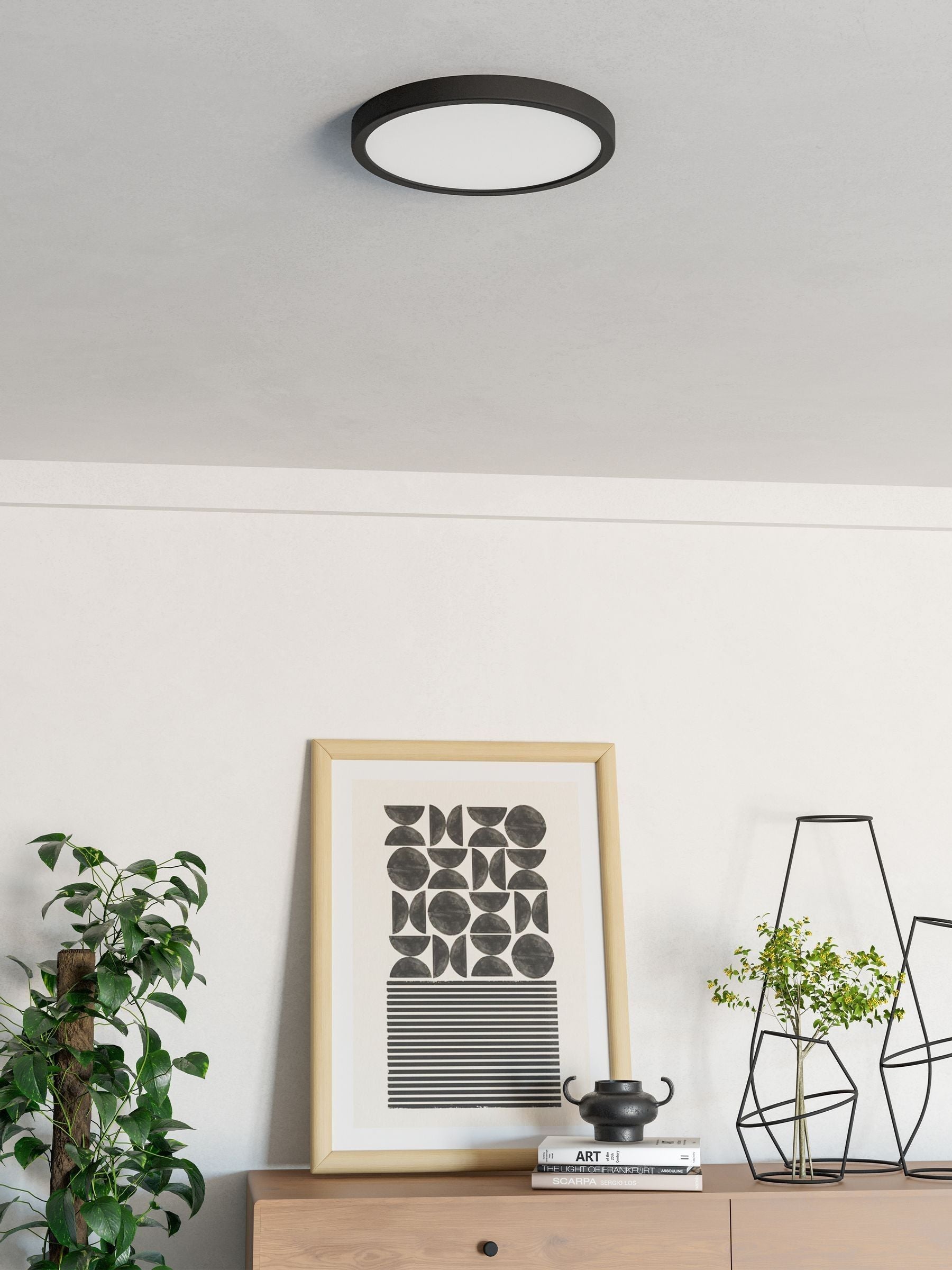 Eglo Black Fueva 6-Z Smart RGB IP44 Ceiling Light