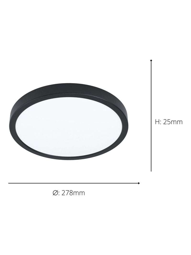 Eglo Black Fueva 6-Z Smart RGB IP44 Ceiling Light