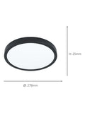Eglo Black Fueva 6-Z Smart RGB IP44 Ceiling Light