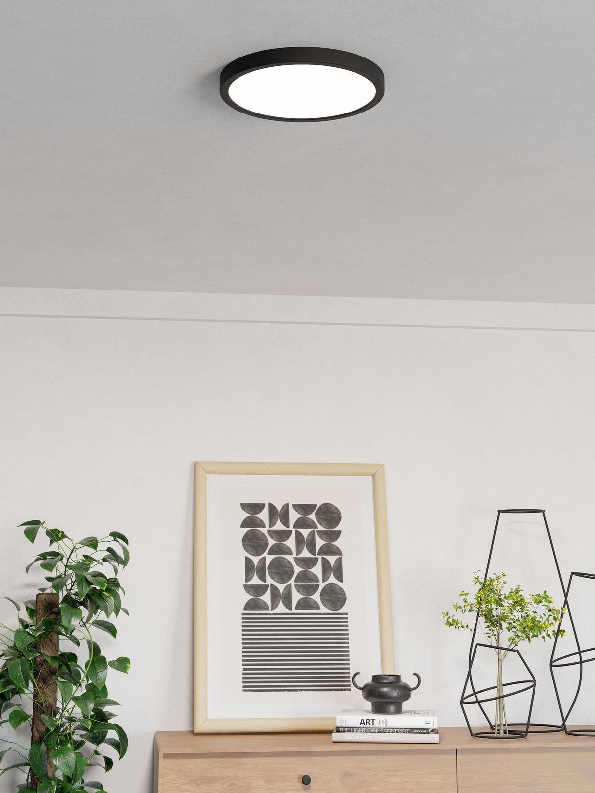 Eglo Black Fueva 6-Z Smart RGB IP44 Ceiling Light