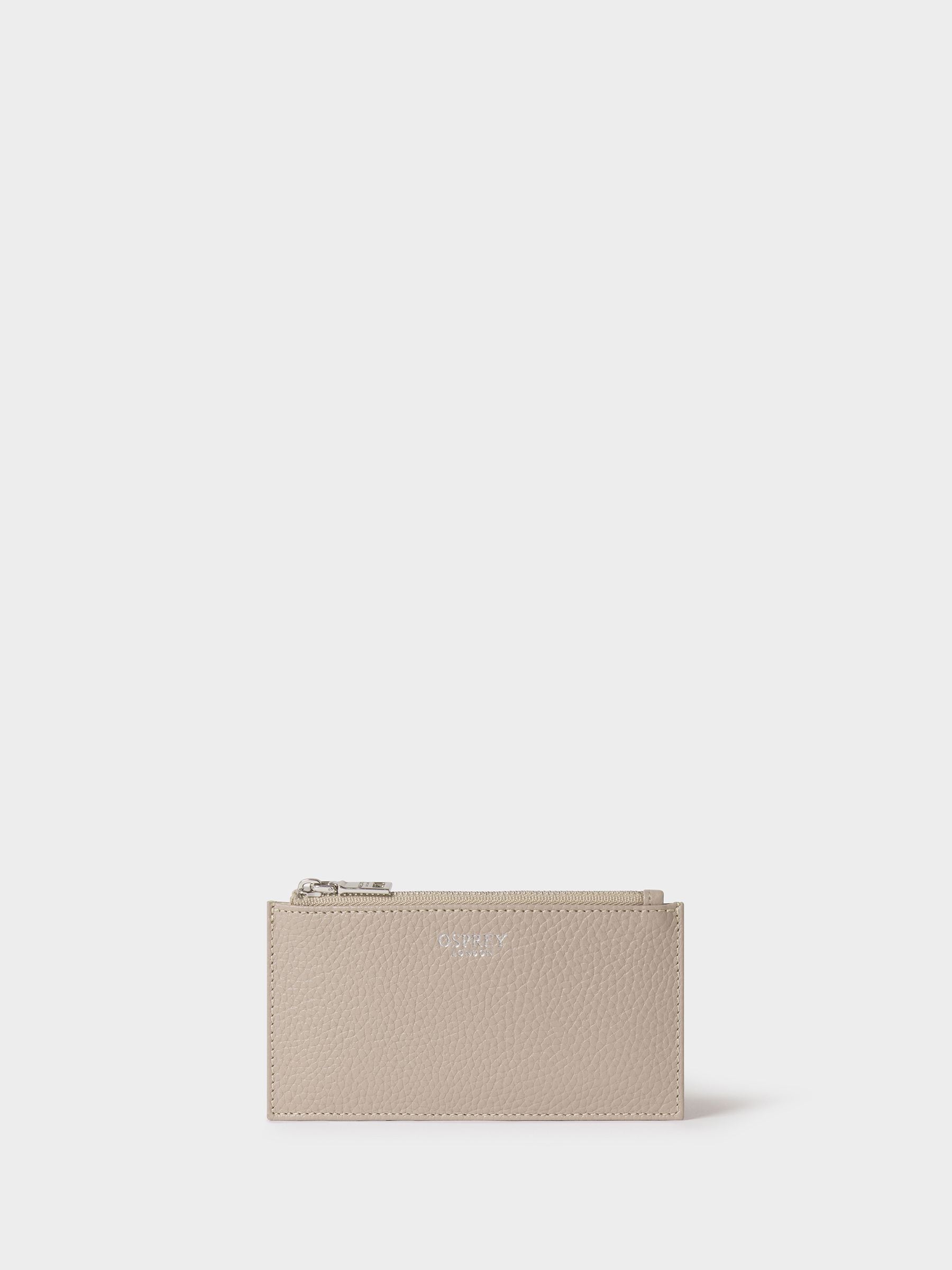 Osprey London Cream Core Small Leather Card Pouch