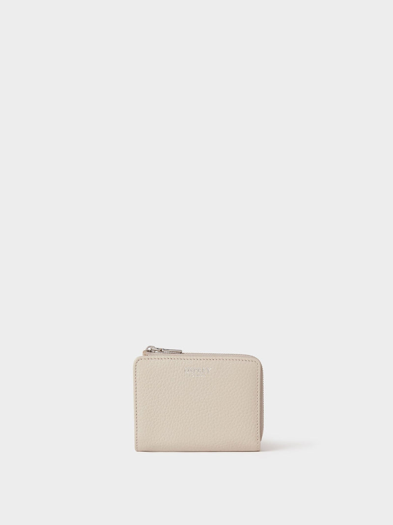 Osprey London medium leather zip matinee purse, imported from the UK