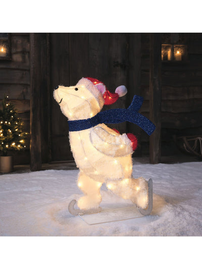 Next Lights4fun Ice Skating Polar Bear LED Christmas Figure 78cm- Buy online at McGrocer