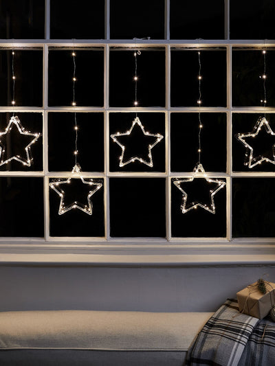 Next Lights4fun Osby Star Curtain Light with 100 Warm White LEDs- Buy online at McGrocer