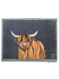 Hug rug navy highland 65x85cm doormat, UK version
