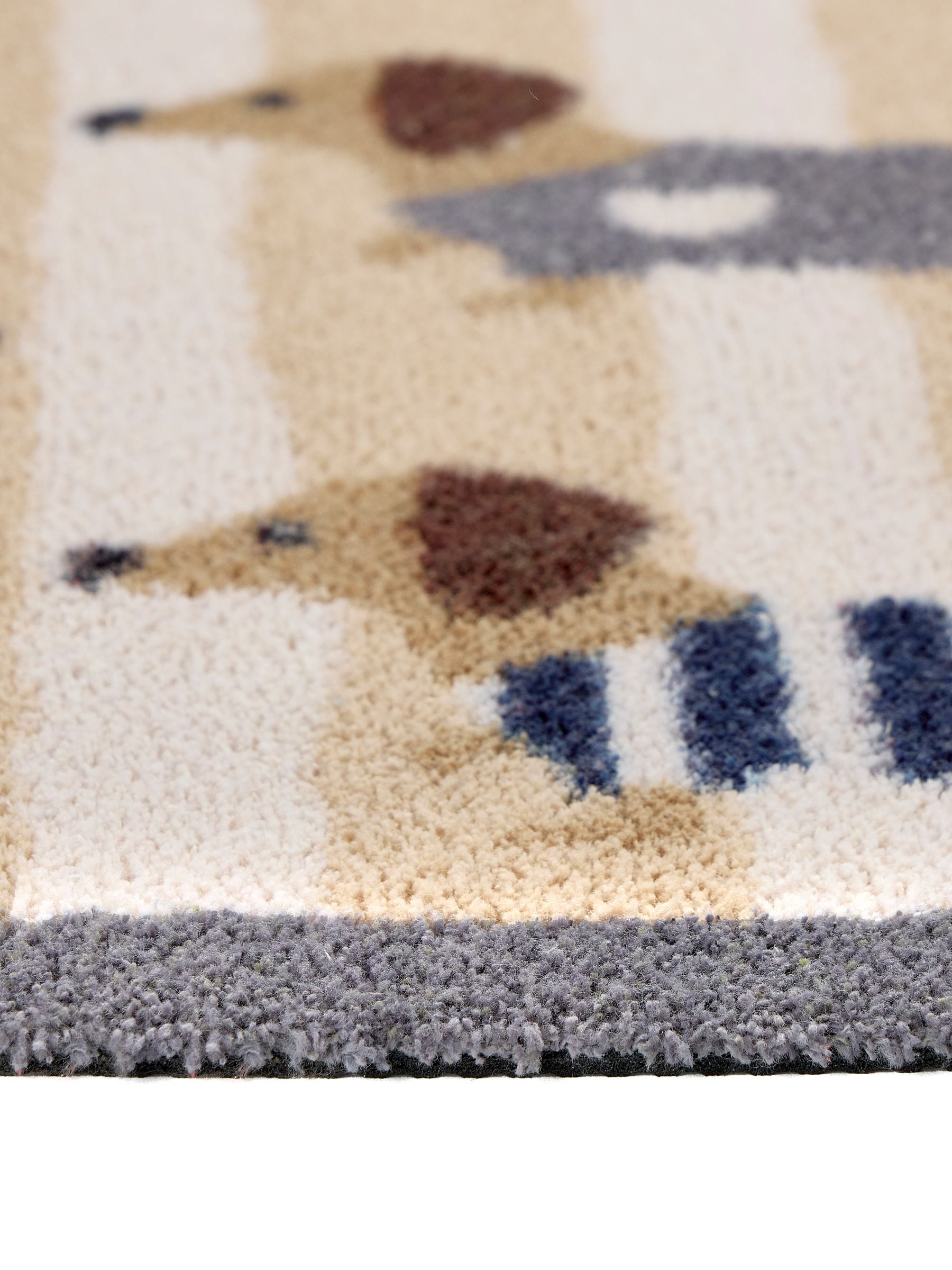 Hug Rug beige sausage dog doormat 65x85cm - British product