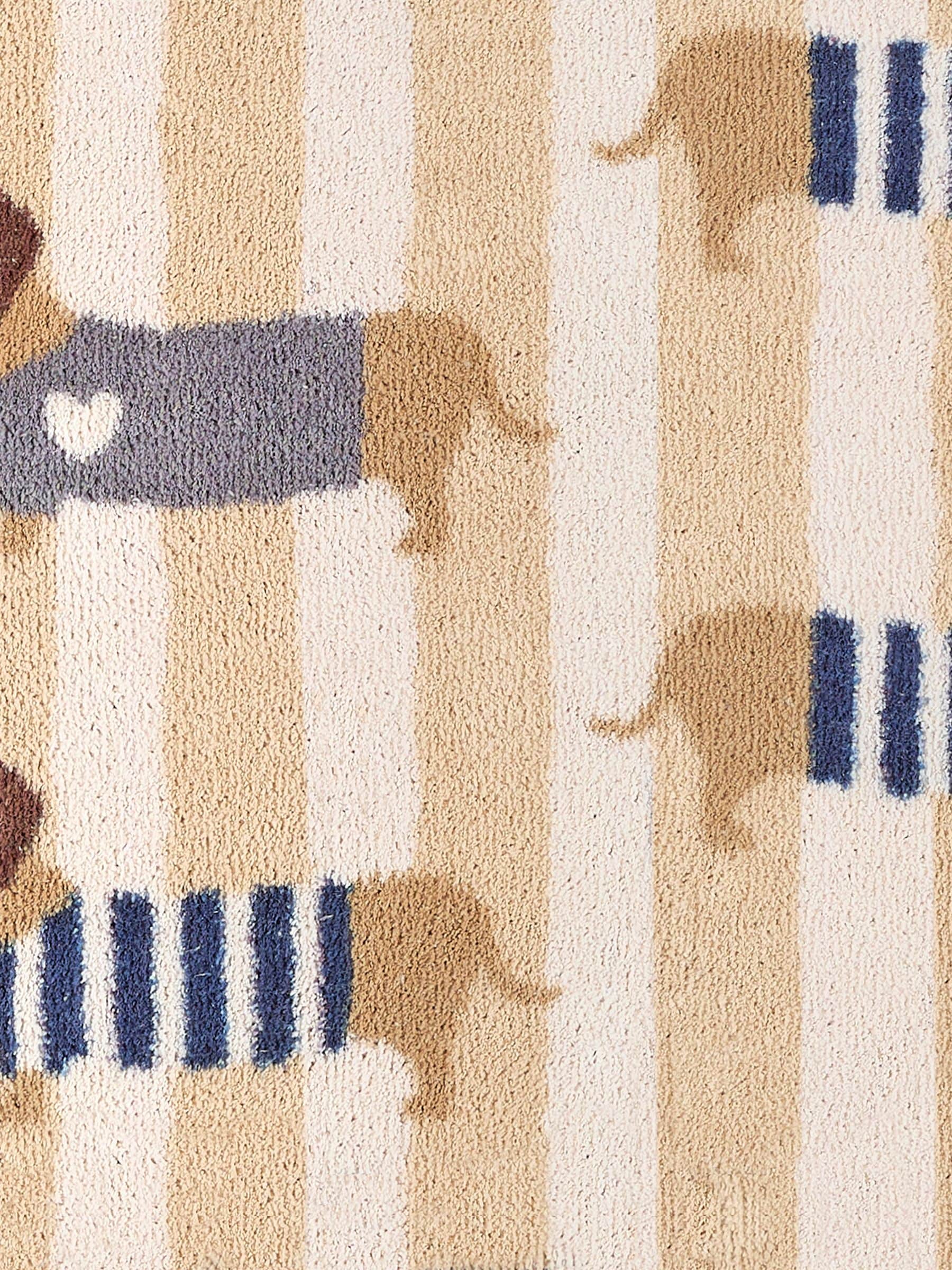Hug Rug beige sausage dog doormat 65x85cm - British product