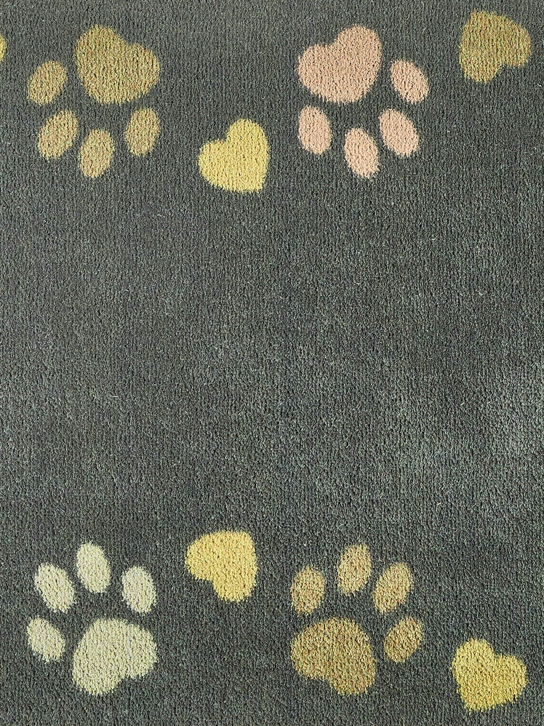 Hug Rug Green Love Paws runner rug 65x150cm (British brand)