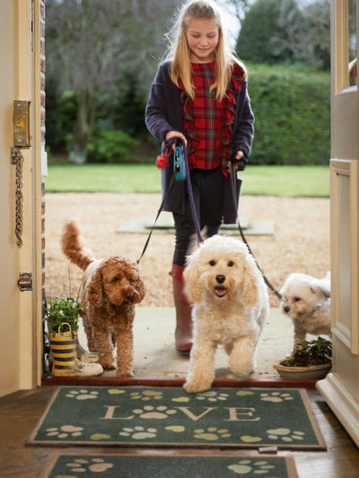 Next Hug Rug Green Love Paws Doormat 65x85cm- Buy online at McGrocer