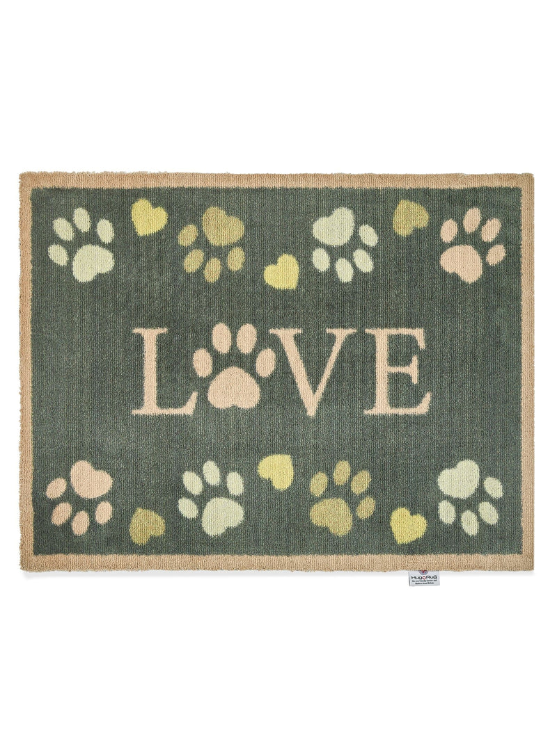 Hug Rug Green Love Paws mat 65x85cm (British brand)