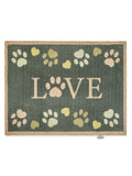 Hug Rug Green Love Paws mat 65x85cm (British brand)