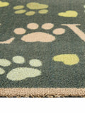 Hug Rug Green Love Paws mat 65x85cm (British brand)